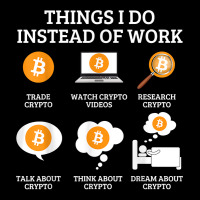 Funny Things I Do Instead Of Work Shirt Crypto Bitcoin T Shirt Youth Zipper Hoodie | Artistshot