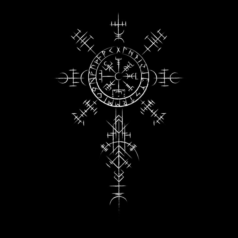 Classic Viking Symbols Compass Vegvisir Nordic (on Back) Zip Hoodie Youth Sweatshirt by jacolepachew | Artistshot