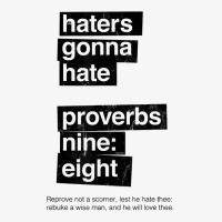 Haters Gonna Hate Proverbs Nine Eight   Proverbs 98 T Shirt Ladies Fitted T-shirt | Artistshot