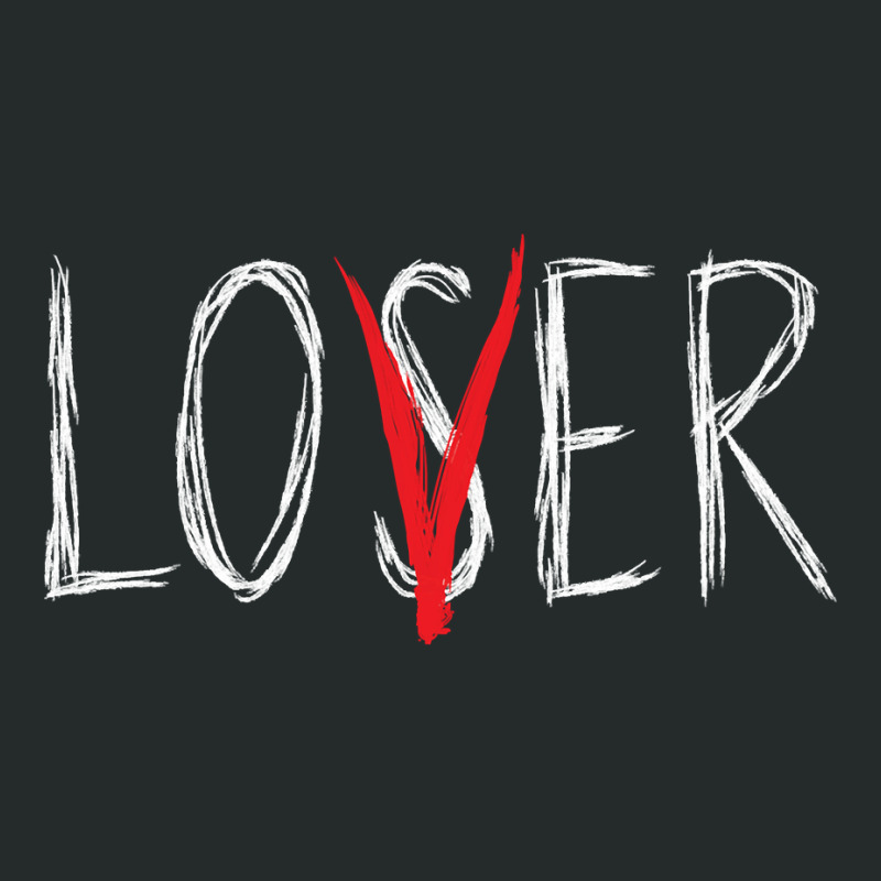 Loser Lover Shirt Horror Novelty Scary Movie  Loser Lover Pullover Hoo Women's Triblend Scoop T-shirt | Artistshot