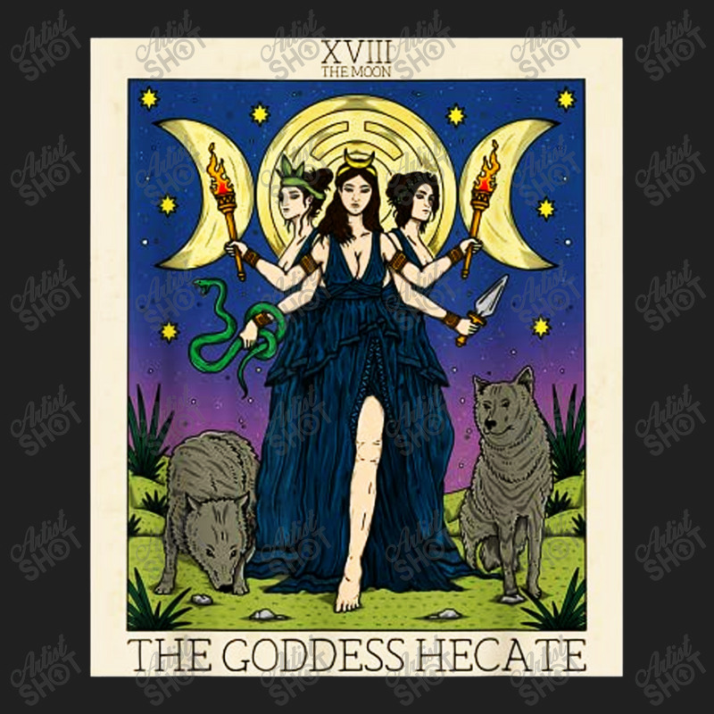 Hecate Triple Moon Goddess Hekate Wheel Witch Tarot Card Ladies Polo Shirt by Nindy Tees | Artistshot