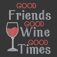 Womens Good Friends Good Wine Good Times Bling Rhinestone V Neck T Shi Toddler Hoodie | Artistshot