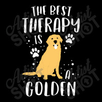 The Best Therapy Is A Golden Retriever Dog Puppy Adjustable Cap | Artistshot