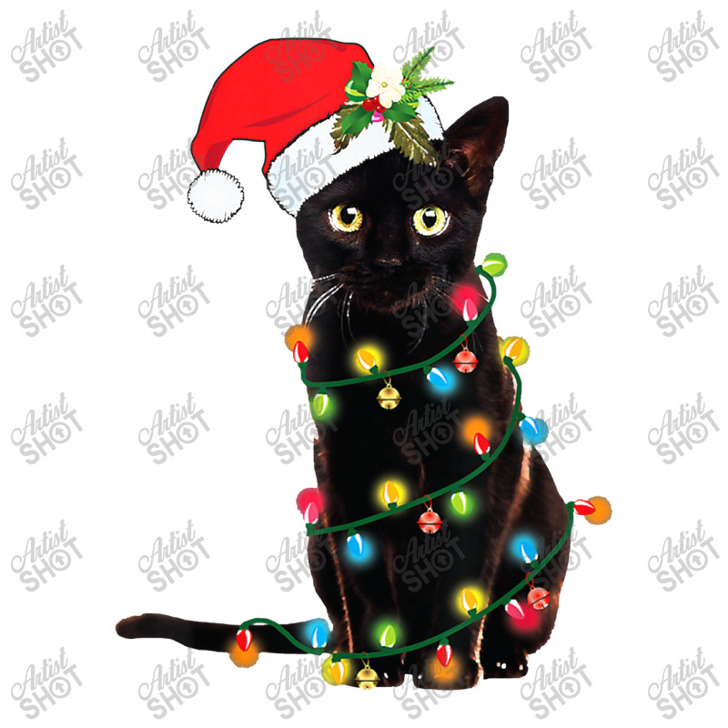 Cat Santa Black Cat Up In Christmas Tree Lights Holiday Toddler T-shirt by galakepol | Artistshot