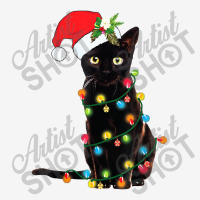 Cat Santa Black Cat Up In Christmas Tree Lights Holiday Toddler 3/4 Sleeve Tee | Artistshot