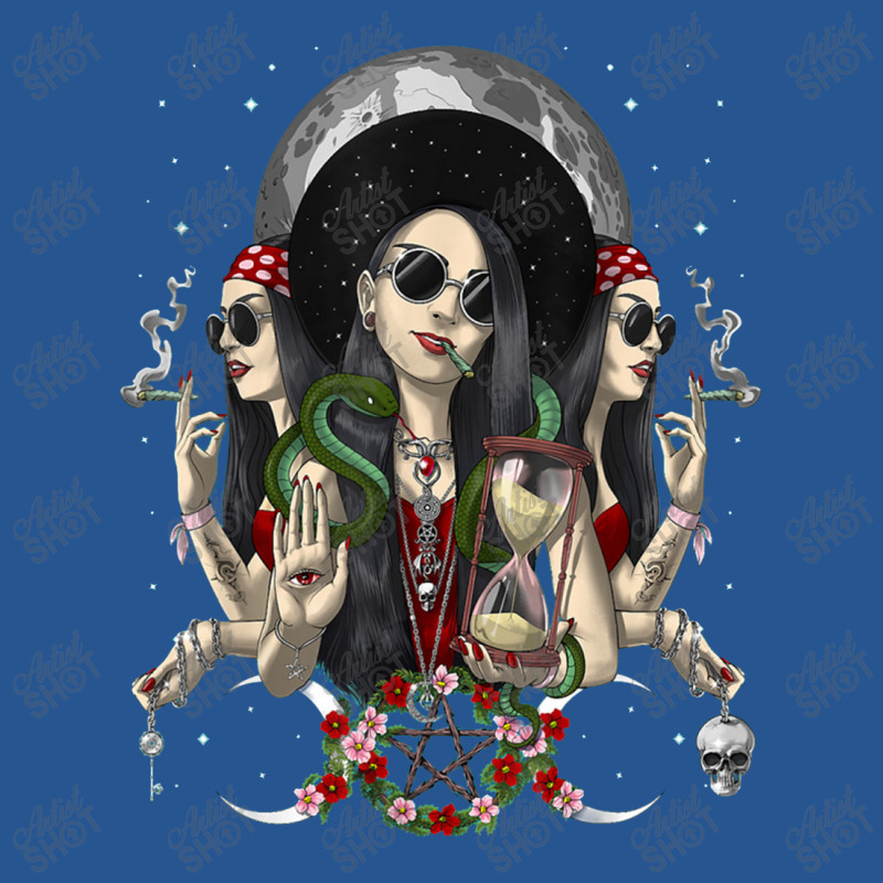 Hecate Triple Moon Goddess Pagan Witch Gothic Wiccan Occult Ladies Fitted T-Shirt by galakepol | Artistshot