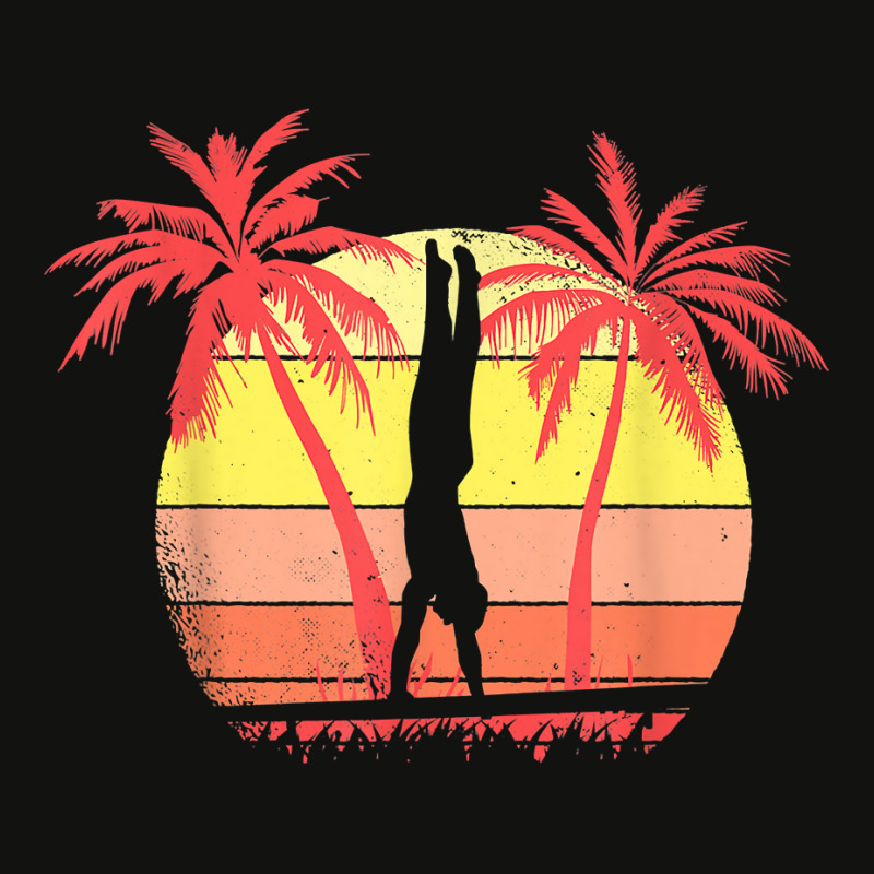 Gymnast Parallel Bar Summer Sunset 80s Palm T Shirt Scorecard Crop Tee by donatoherrigpwj | Artistshot