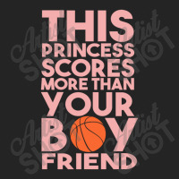 Basket This Princess Scores More Than Your Boyfriend 3/4 Sleeve Shirt | Artistshot