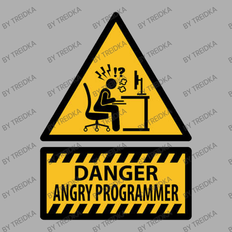 Danger Angry Programmer Ladies Fitted T-Shirt by treidka | Artistshot