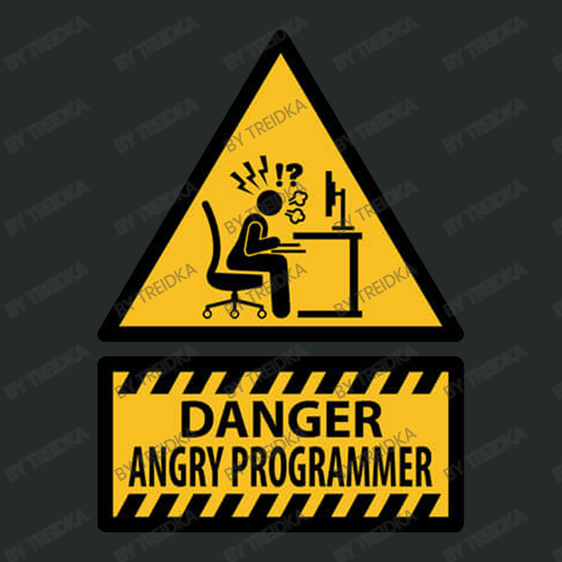 Danger Angry Programmer Women's Triblend Scoop T-shirt by treidka | Artistshot