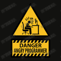 Danger Angry Programmer Scorecard Crop Tee | Artistshot