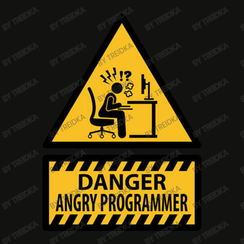 Danger Angry Programmer Scorecard Crop Tee by treidka | Artistshot