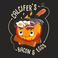 Calcifers Bacon And Egg I Camping Cooking I Bacon T Shirt Ladies Fitted T-shirt | Artistshot