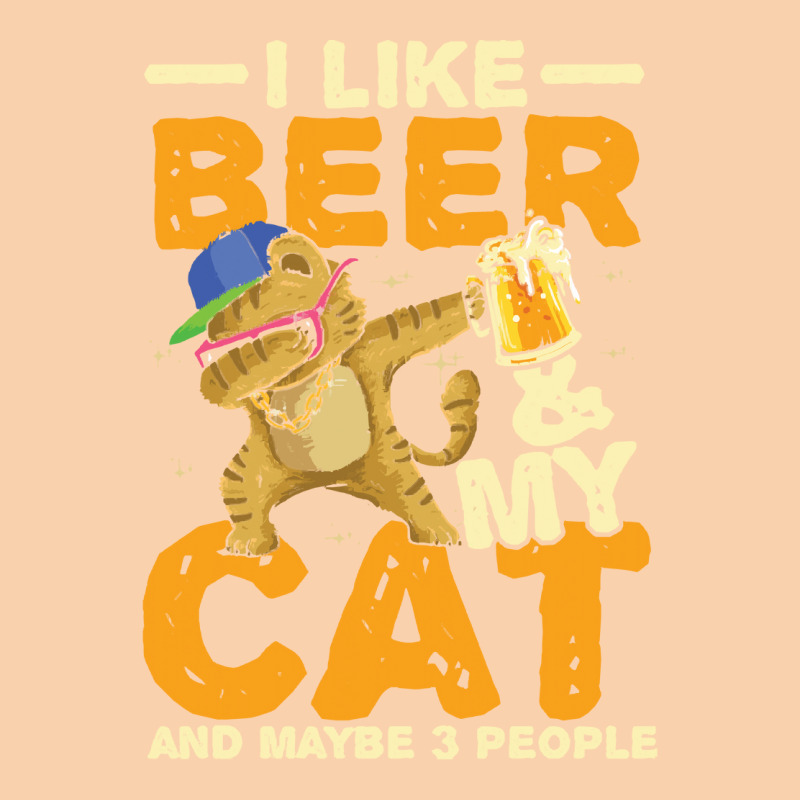 Cat Lover Pet T  Shirt I Like Beer And My Cat And Maybe 3 People T  Sh Cropped Hoodie by difficultasian | Artistshot