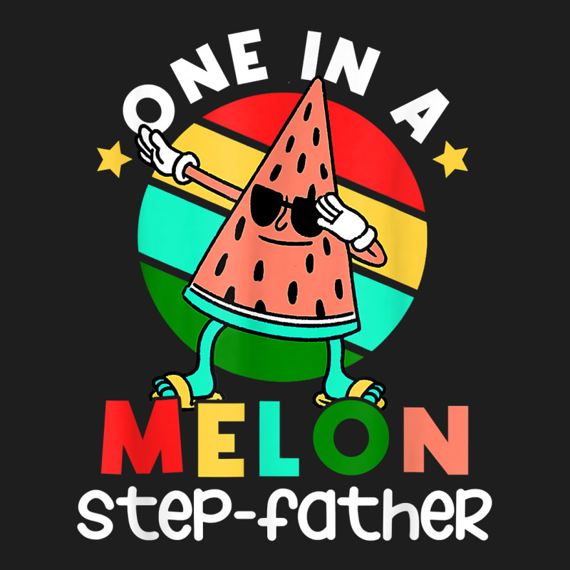 Family One In A Melon Step Father Dabbing Watermelon Summer T Shirt Classic T-shirt by ebonycry | Artistshot