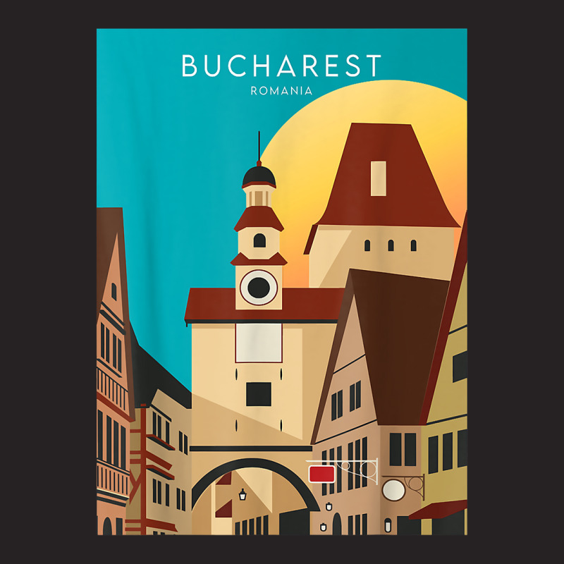 Bucharest City Romania Travel Watercolor Artwork Printing T Shirt Vintage Cap | Artistshot