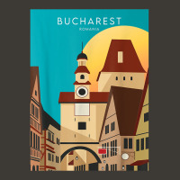 Bucharest City Romania Travel Watercolor Artwork Printing T Shirt Bucket Hat | Artistshot