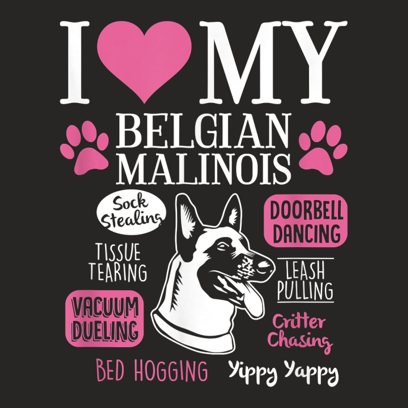 Dog Anatomy Of A Belgian Malinois T Shirt Ladies Fitted T-Shirt by adrienskradski | Artistshot