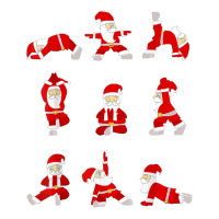 Funny Santa Christmas Yoga Positions Youth Tee | Artistshot