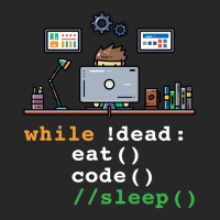 While Dead Eat Code Sleep Programmer Pullover Hoodie Women's Pajamas Set | Artistshot