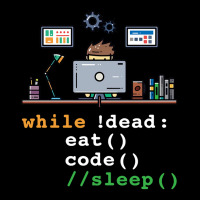 While Dead Eat Code Sleep Programmer Pullover Hoodie Maternity Scoop Neck T-shirt | Artistshot