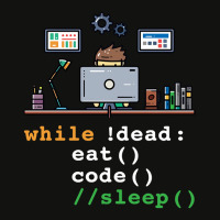 While Dead Eat Code Sleep Programmer Pullover Hoodie Scorecard Crop Tee | Artistshot