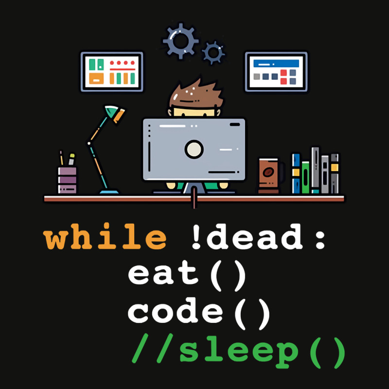 While Dead Eat Code Sleep Programmer Pullover Hoodie Scorecard Crop Tee by shoaibmolleda | Artistshot