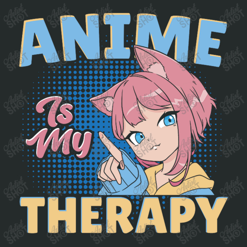 Anime Is My Therapy Women's Triblend Scoop T-shirt by AndreaVMShop | Artistshot