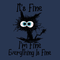 It's Fine I'm Fine Everything Is Fine Funny Cat Sweatshirt Men Denim Jacket | Artistshot