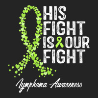 Womens His Fight Is Our Fight Warrior Support Lymphoma Awareness V Nec 3/4 Sleeve Shirt | Artistshot