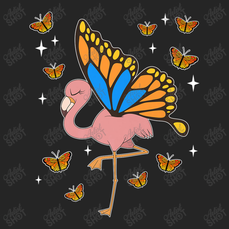 Flamingo Fantasy Butterfly Exotic Bird Animal Insect Pink Flamingo Unisex Hoodie by criticizematter | Artistshot