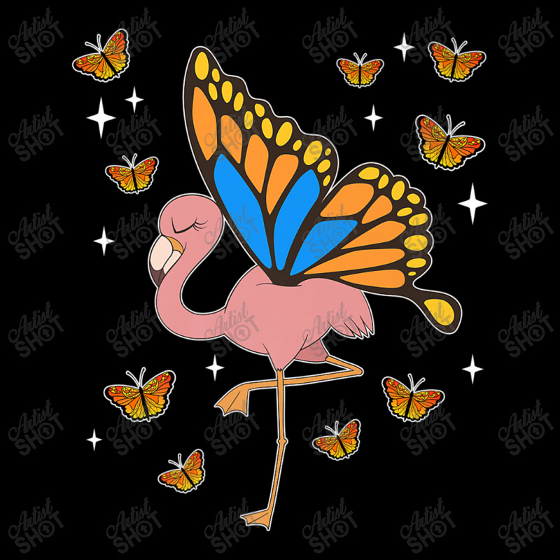 Flamingo Fantasy Butterfly Exotic Bird Animal Insect Pink Flamingo Zipper Hoodie by criticizematter | Artistshot