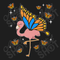 Flamingo Fantasy Butterfly Exotic Bird Animal Insect Pink Flamingo Classic T-shirt | Artistshot