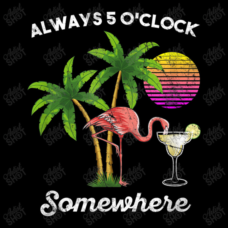 Flamingo 5 O'clock Somewhere Drinking Flamingo Women's V-Neck T-Shirt by urethrapricey | Artistshot