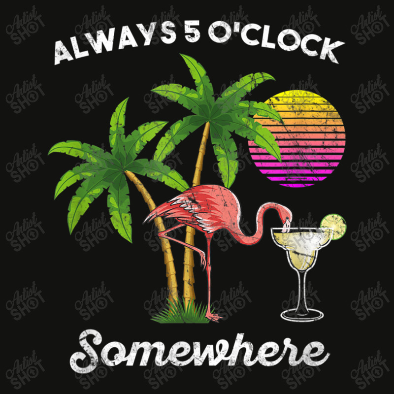 Flamingo 5 O'clock Somewhere Drinking Flamingo Scorecard Crop Tee by urethrapricey | Artistshot