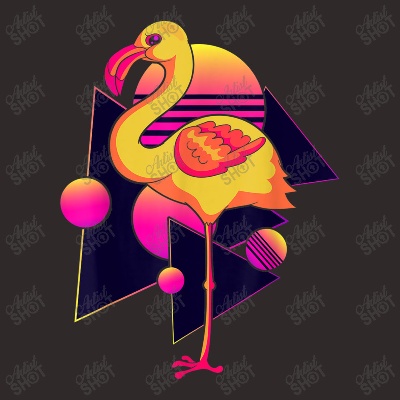 Flamingo 80s Vaporwave Zoo Animal Tropical Bird Lover Exotic Flamingo Racerback Tank by urethrapricey | Artistshot