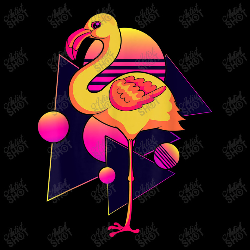 Flamingo 80s Vaporwave Zoo Animal Tropical Bird Lover Exotic Flamingo Women's V-Neck T-Shirt by urethrapricey | Artistshot