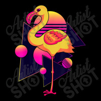 Flamingo 80s Vaporwave Zoo Animal Tropical Bird Lover Exotic Flamingo Cropped Sweater | Artistshot