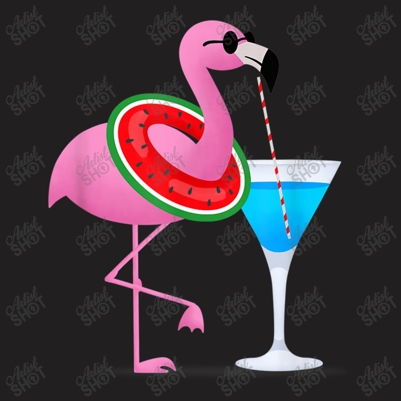 Flamingo Flamingo Drink Hello Summer Time Funny For Kids T-Shirt by criticizematter | Artistshot