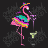 Flamingo Flamingo Drinking Margarita Mexican Poncho Cinco De Mayo 310 T-shirt | Artistshot