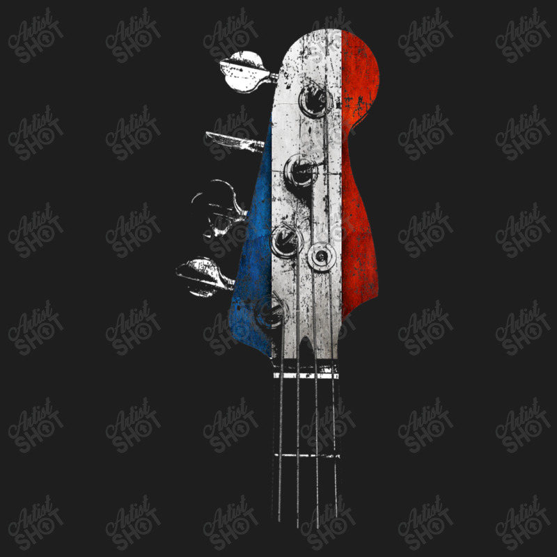 Guitar Bass Guitar Headstock French Flag For Bassist From France Classic T-shirt by urethrapricey | Artistshot