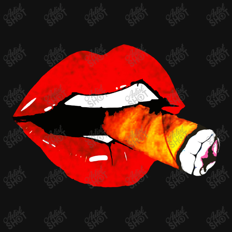 Women Smoke Cuban Cigar Lit Red Lips Smokings Baby Bibs by Agus w | Artistshot