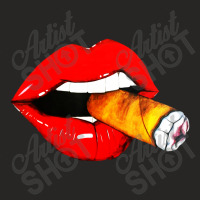 Women Smoke Cuban Cigar Ladies Fitted T-shirt | Artistshot