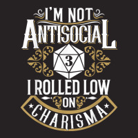 Not Antisocial, Rolled Low Charisma Funny Rpg Loves Dragons T Shirt Vintage Cap | Artistshot