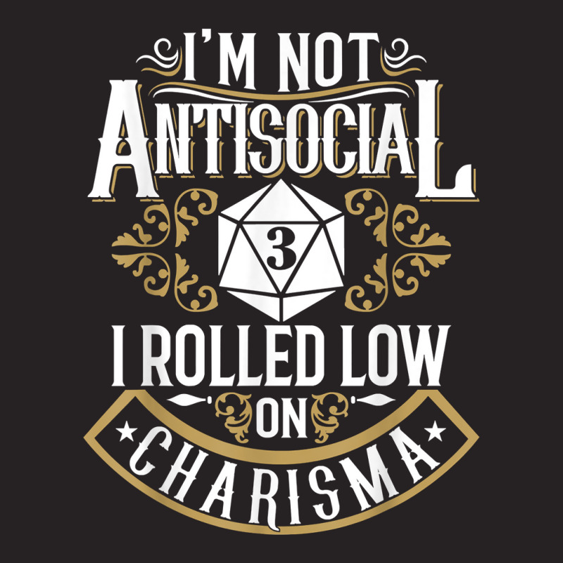 Not Antisocial, Rolled Low Charisma Funny Rpg Loves Dragons T Shirt Vintage Cap by sav.anzoey | Artistshot