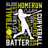 Softball Typography Word Art Funny Batter Pitcher Catcher T Shirt Adjustable Cap | Artistshot