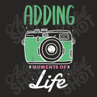 Photographer Adding Moments Of Life Design For A Photograph Photograph Ladies Fitted T-shirt | Artistshot