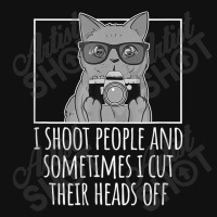 Photographer I Shoot People Photography Cut Heads Off Cat Photographer Baby Bibs | Artistshot