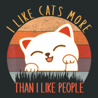 I Like Cats More Than People Cat Lover Women's Triblend Scoop T-shirt | Artistshot