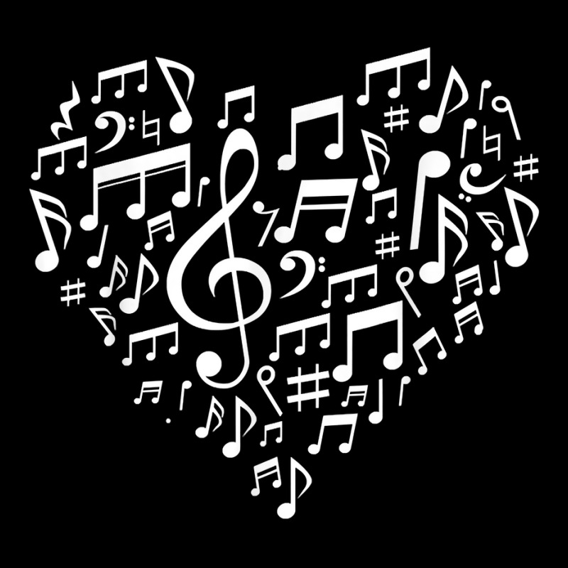 Heart Shape Musical Notes Music Lovers Gifts Valentines Day T Shirt Youth Zipper Hoodie by nayarilorenzi | Artistshot